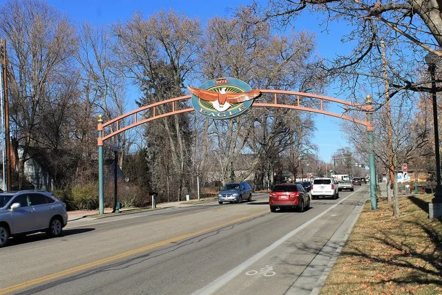 City of Eagle sign located in downtown Eagle. Photo taken by Richard Mouser on January 29th, 2019.