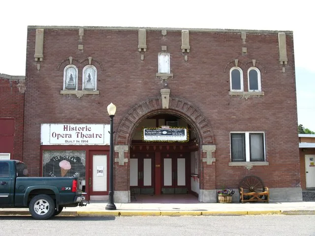 Gorby Opera Theater, Glenns Ferry, Idaho. This building is listed on the National Register of Historic Places.