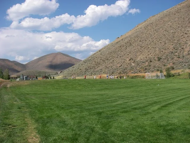 Soccer fields in Hailey, Idaho , USA.