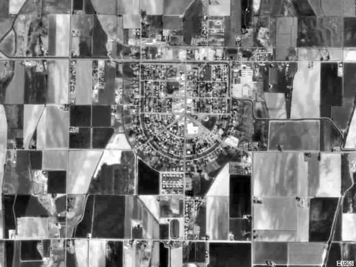 Aerial View of New Plymouth, Idaho.
