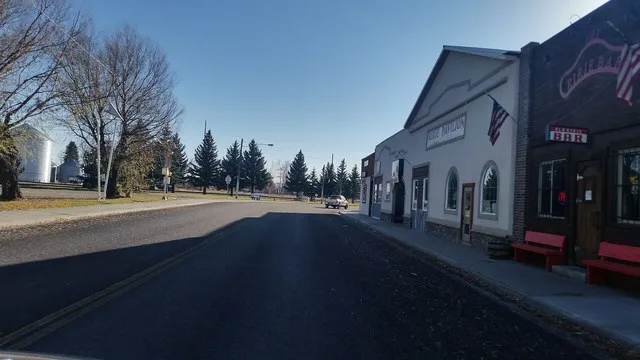 Smith st and Main St in downtown Ririe, Idaho. Nov 2016