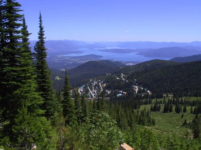 Schweitzer Overlook. Overlooking Sandpoint, ID and Lake Pend Oreille, Sandpoint.