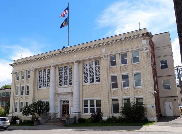 The historic Benewah County Courthouse (built 1924), located at the intersection of College Avenue and 7th Street in St. Maries , Idaho , United States , is listed on the US Natio...