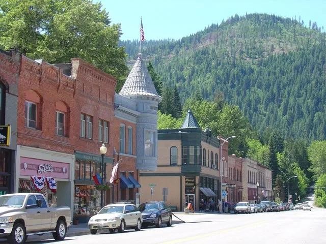 In downtown Wallace, Idaho , USA