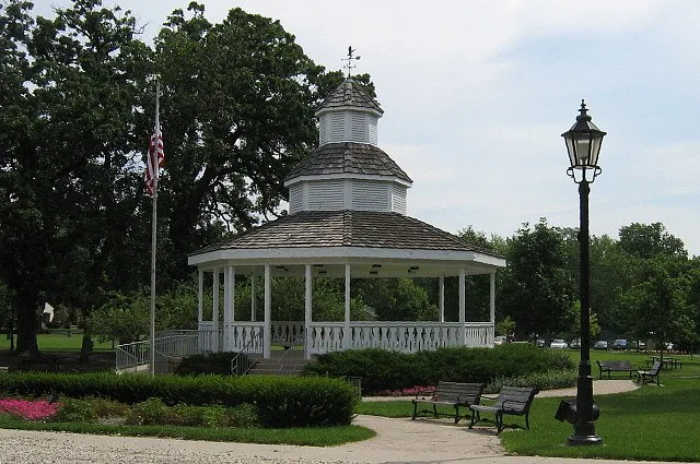 The gazebo located in Bartlett Park, Bartlett IL.