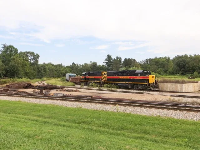 Iowa Interstate train at Bureau Jct., Illinois