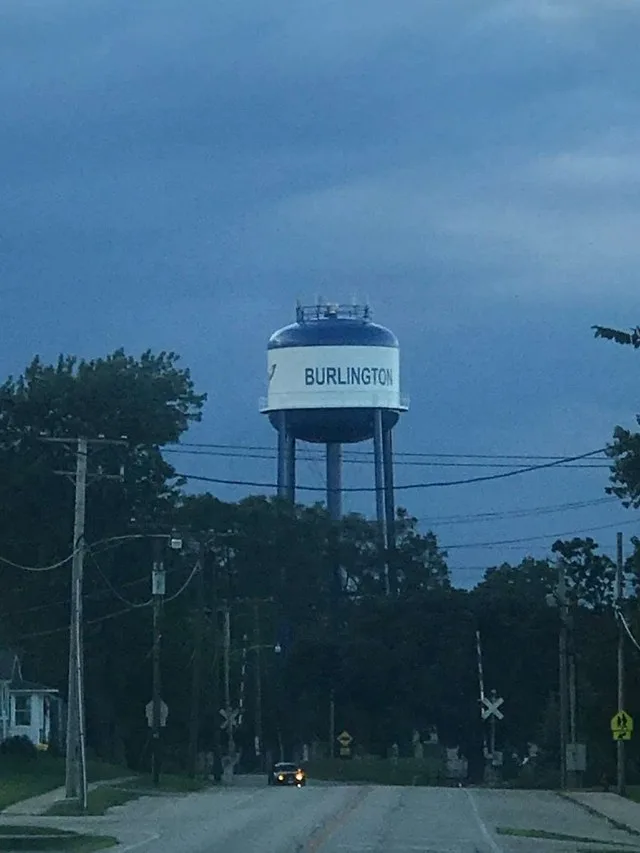 Water tower in Burlington, IL