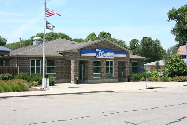 Post Office in Byron, Illinois, USA.