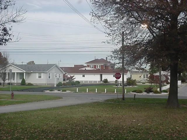 View of Carrier Mills, Illinois looking north from High School.