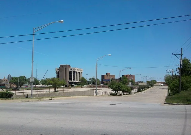 Looking east across Chicago Road, Chicago Heights, Illinois