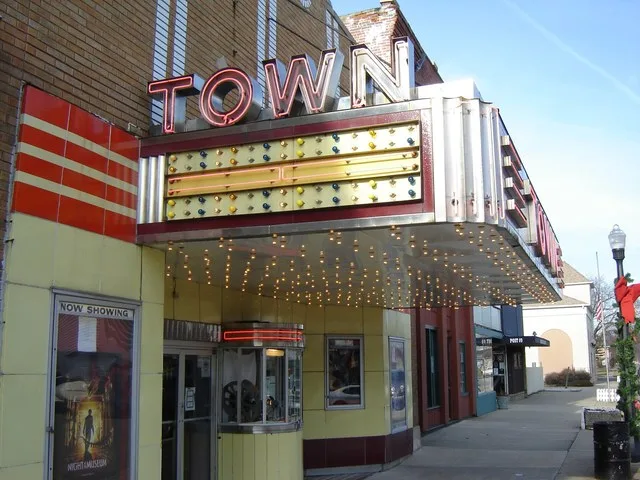 The art deco cinema in North 2nd Street, Chillicothe Il. USA . (Town Theatre, 1029 North 2nd Street, Chillicothe, Illinois)