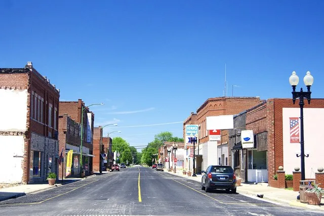 Market Street in Christopher, Illinois, United States