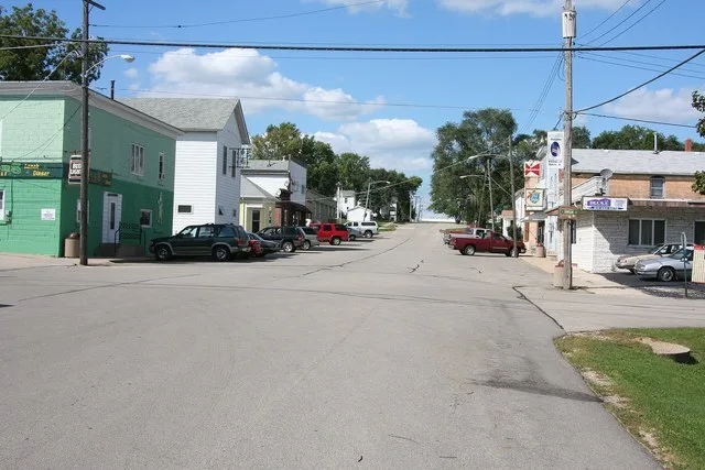Downtown Davis, Stephenson County, Illinois, USA.