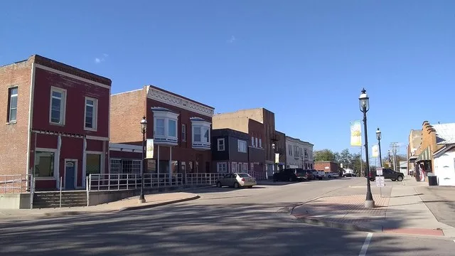 Downtown Earlville as viewed from S Ottawa St