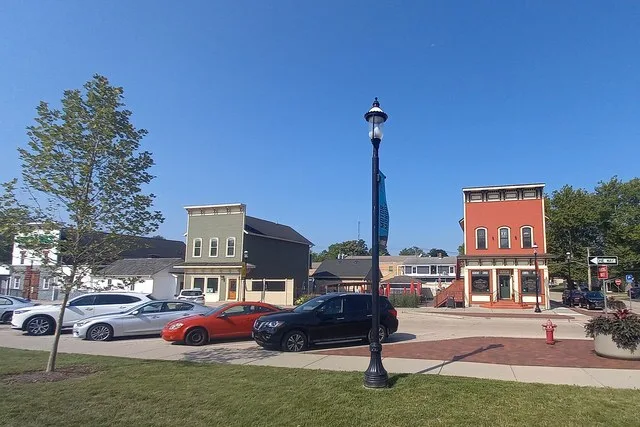 False front buildings in East Dundee, IL
