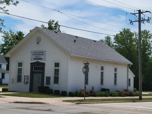 Township building of en:Jackson Township in Elwood, Illinois , United States.