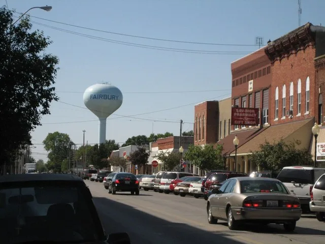 Downtown, Fairbury, Illinois, USA.