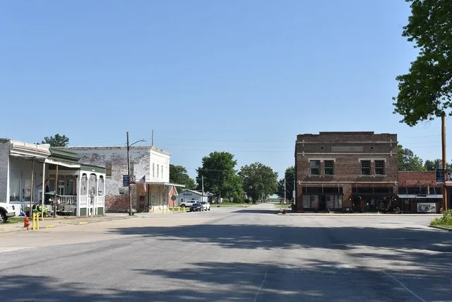 The northern side of Farmersville, Illinois in July 2026.