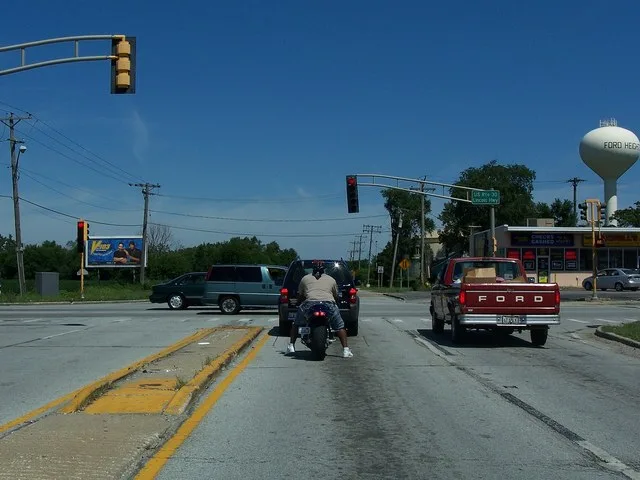 Cottage Grove Avenue at US 30 (also known as Lincoln Highway or 14th St.) in Ford Heights, Illinois