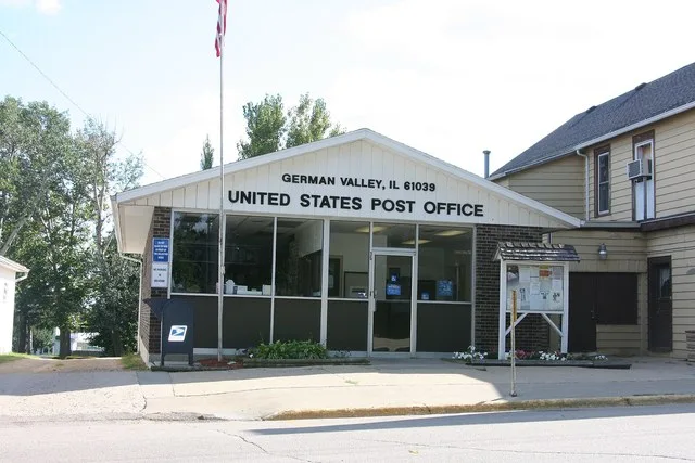Post Office in German Valley, Stephenson County, Illinois, USA.