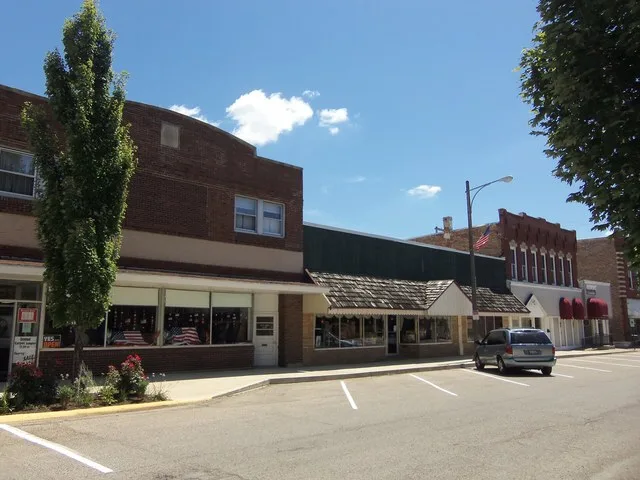 Buildings in downtown Henry, Illinois.