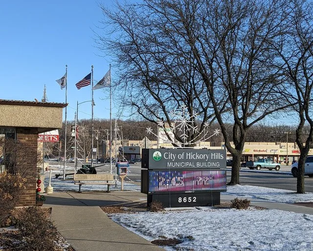Hickory Hills seen from Municipal Building in December