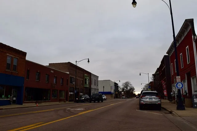 Downtown Hinckley, Illinois on U.S. Route 30