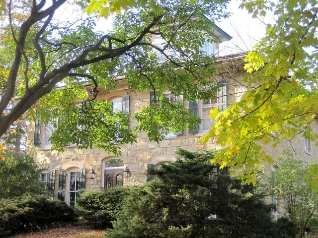 Stone Manor in Homer Glen, Will County, IL. Listed on the NRHP as in Lockport vicinity. This building is fairly deep into (semi-)private property, so I could not get a clearer pic...