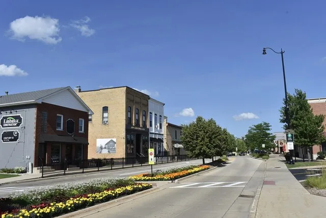 Downtown Huntley, Illinois. July 2026