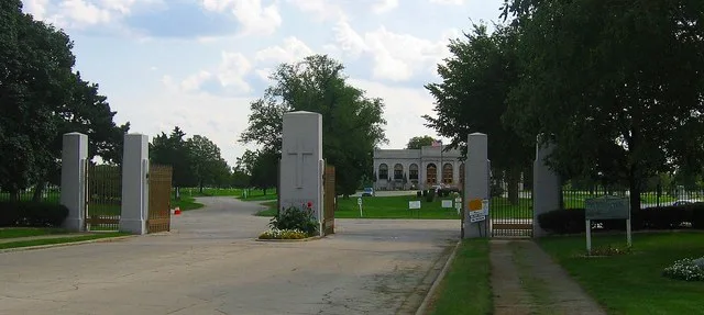 The Resurrection Cemetery in Justice , made famous by the story of Resurrection Mary .