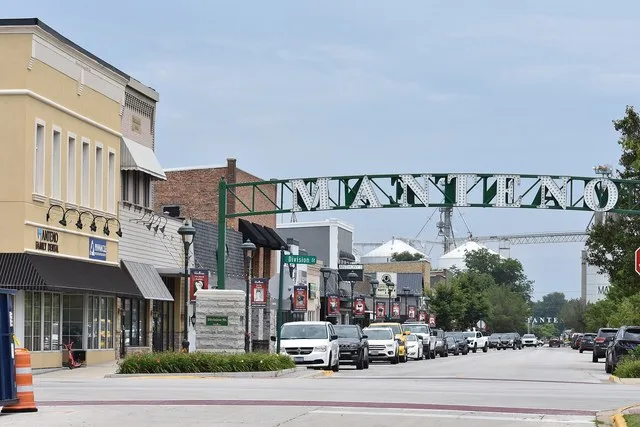 Downtown Manteno, Illinois. July 2026