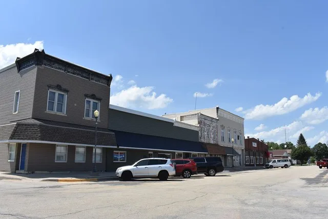 Depot Street in Mazon, Illinois. July 2026