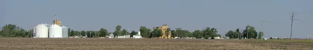 Looking toward the small town of Metcalf, Illinois from the south