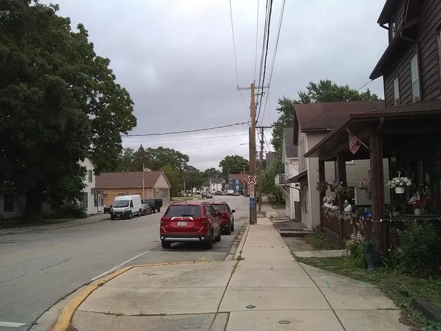 Main Street in Monee, Illinois, a village of around 5,000 people located around 30 miles south of the Chicago Loop.