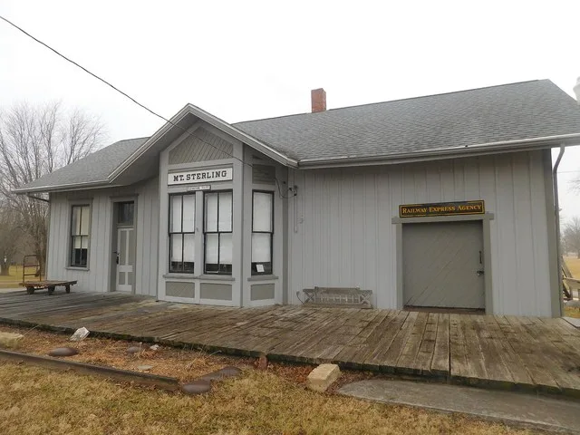 Former train station in Mount Sterling, Illinois.