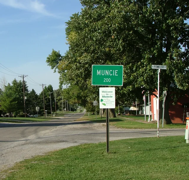 A street in Muncie, Illinois, looking north
