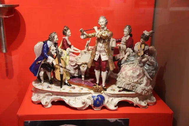 Spurlock Museum: Europe, Semi-porcelain Musical Quartet, Naples, Italy, c. 1900