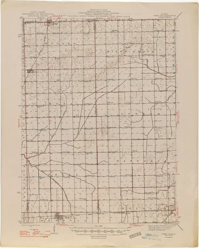 Piper City 1944 1:62,500 (1.9MB) - Illinois Historical Topographic Maps