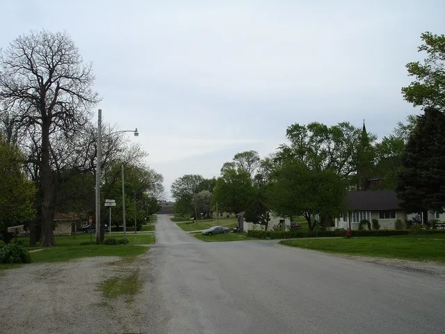 Plumb Street in Ransom, Illinois, USA