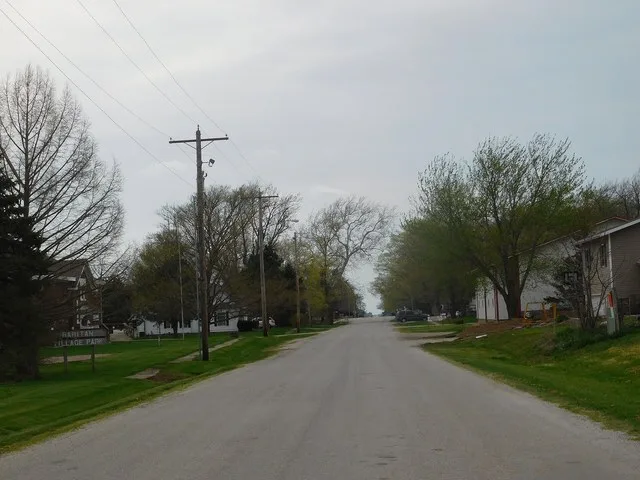 The village of Raritan, Illinois in April 2017.