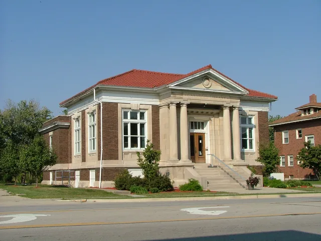 The Carnegie library in Ridge Farm, Illinois