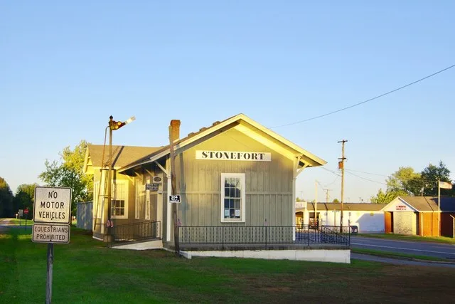 The Stonefort Depot in Stonefort, Illinois, United States.
