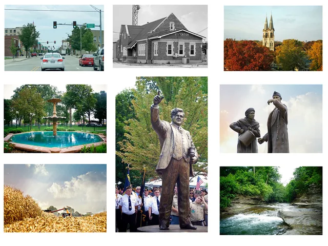 Six images representing the city of Streator, Illinois