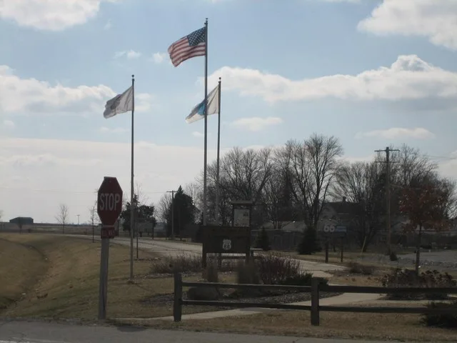 Old U.S. Route 66, Towanda, Illinois.