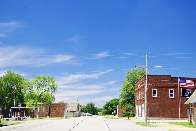Main Street in Valier, Illinois, United States