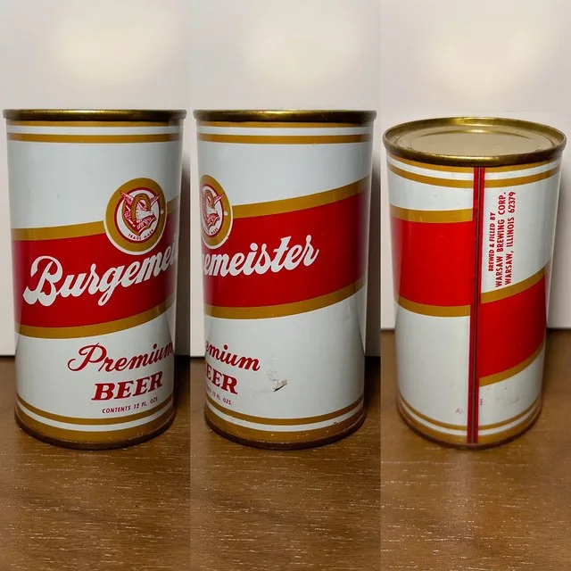 Beer Can - Burgemeister Premium Beer - 03, 12oz, Flat-top, Straight-side
