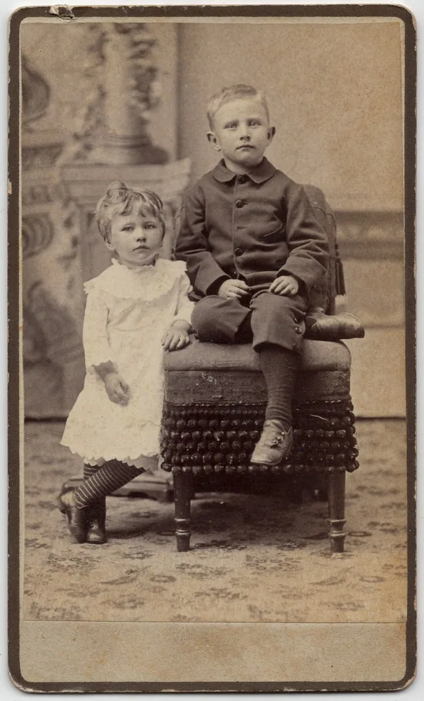 Portrait of a girl and a boy