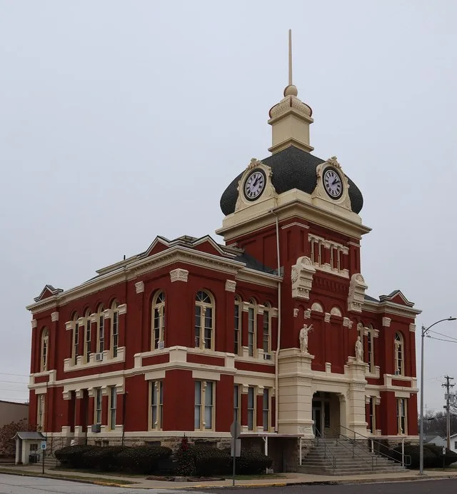 Scott County Courthouse in downtown Winchester, Illinois, United States
