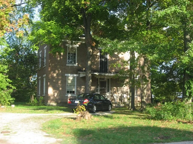 Front of the Paine House , located on the eastern side of Church Street at the Fourth Street intersection in Flora , Illinois , United States . Built in 1857, it was the home of A...
