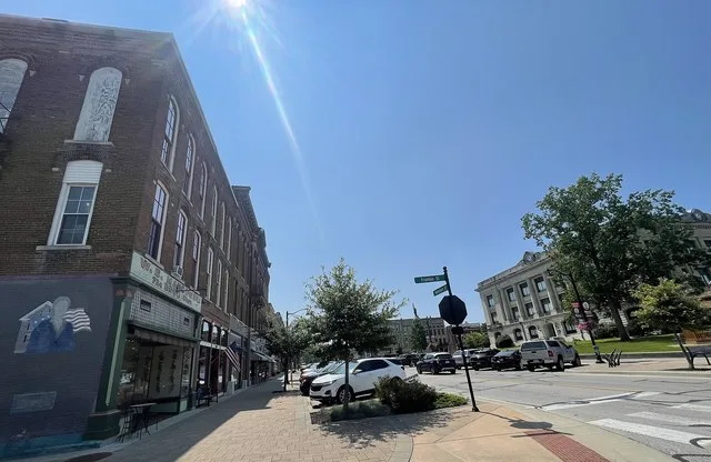 Center of downtown Delphi, IN